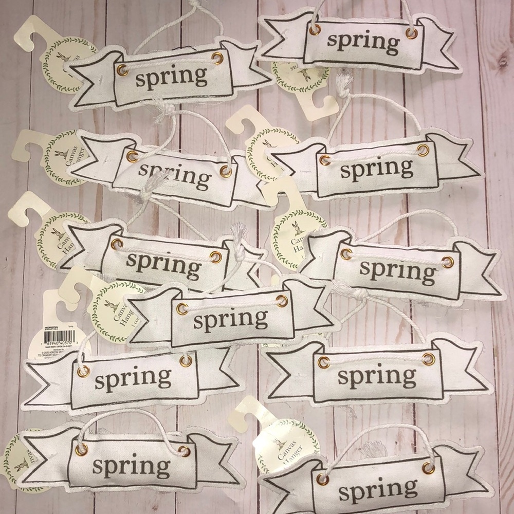 11ct Target Spring Easter canvas hangers gifts bag tag Easter basket favors